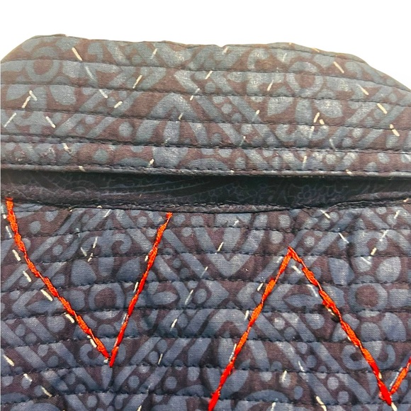 Coldwater Creek Quilted Embroidered Jacket Blue Red Petite Small Boho Folk - Picture 10 of 16
